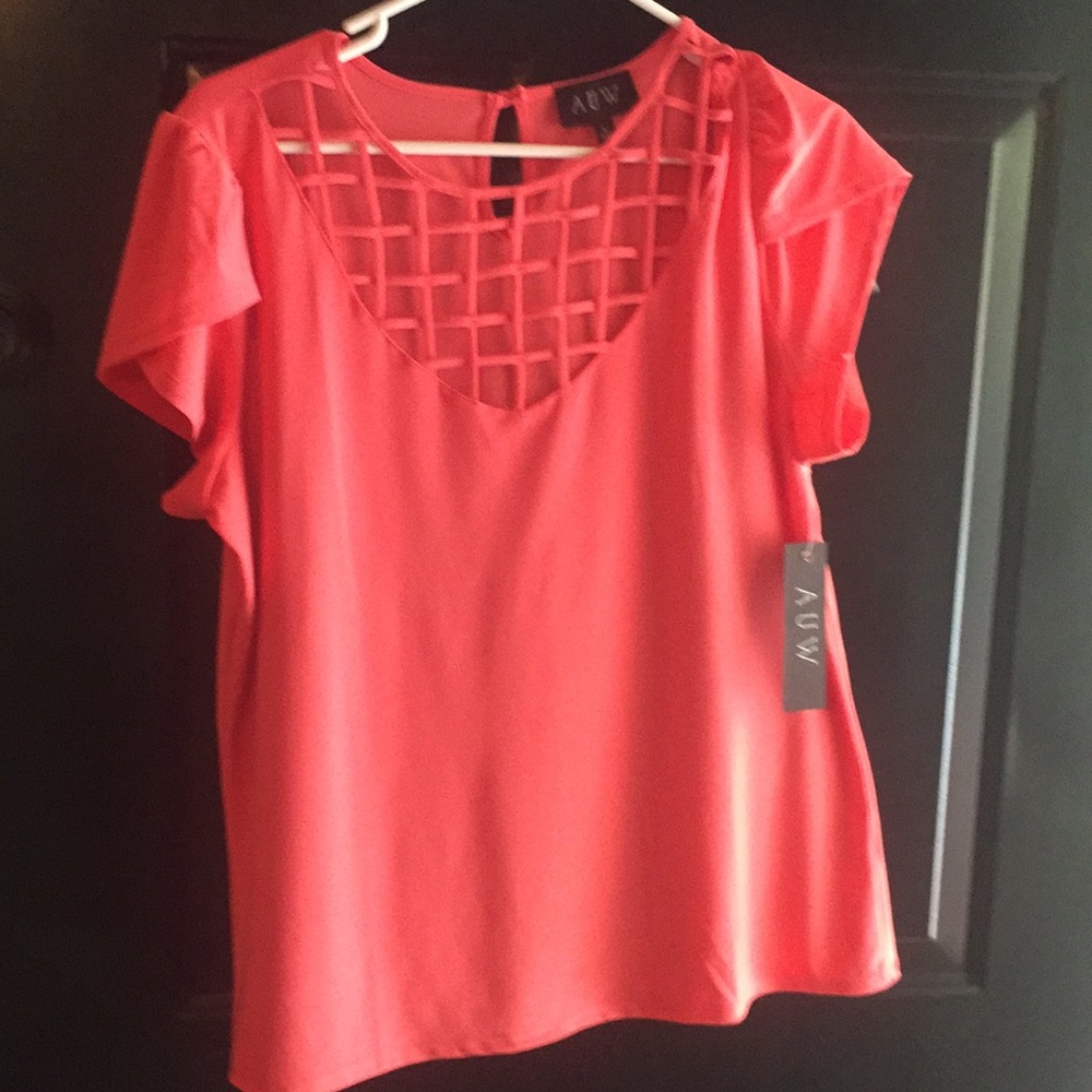 Auw Blouse Coral Color Never Worn